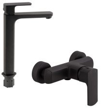 Набір 2 в 1 Qtap Lipno QTLIPNO1023H101CB Black Matt + Qtap Lipno QTLIPNO4023101CB Black Matt