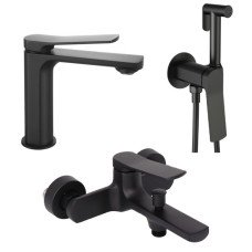 Набор 3 в 1 Qtap Slavonice 1042103B + Qtap Slavonice QTSLA259BLM45918 Black Matt + Qtap Slavonice QTSLA262BLM45917 Black Matt