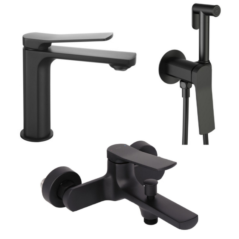 Набор 3 в 1 Qtap Slavonice 1042103B + Qtap Slavonice QTSLA259BLM45918 Black Matt + Qtap Slavonice QTSLA262BLM45917 Black Matt