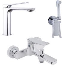 Набір 3 в 1 Qtap Slavonice QTSLV1042103C Chrome + Qtap Slavonice QTSLV3042103DC Chrome + Qtap Slavonice QTSLA262CRM45915 Chrome