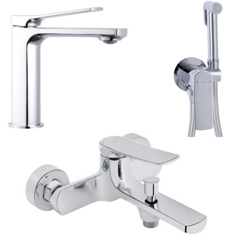 Набор 3 в 1 Qtap Slavonice QTSLV1042103C Chrome + Qtap Slavonice QTSLV3042103DC Chrome + Qtap Slavonice QTSLA262CRM45915 Chrome
