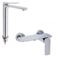 Набір 2 в 1 Qtap Slavonice QTSLV10H42103C Chrome + Qtap Slavonice QTSLA266CRM45907 Chrome