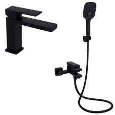 Набір 2 в 1 Qtap Gemini QTGEM270BLM45674 Black Matt + Qtap Gemini QTGEM259BLM45682 Black Matt
