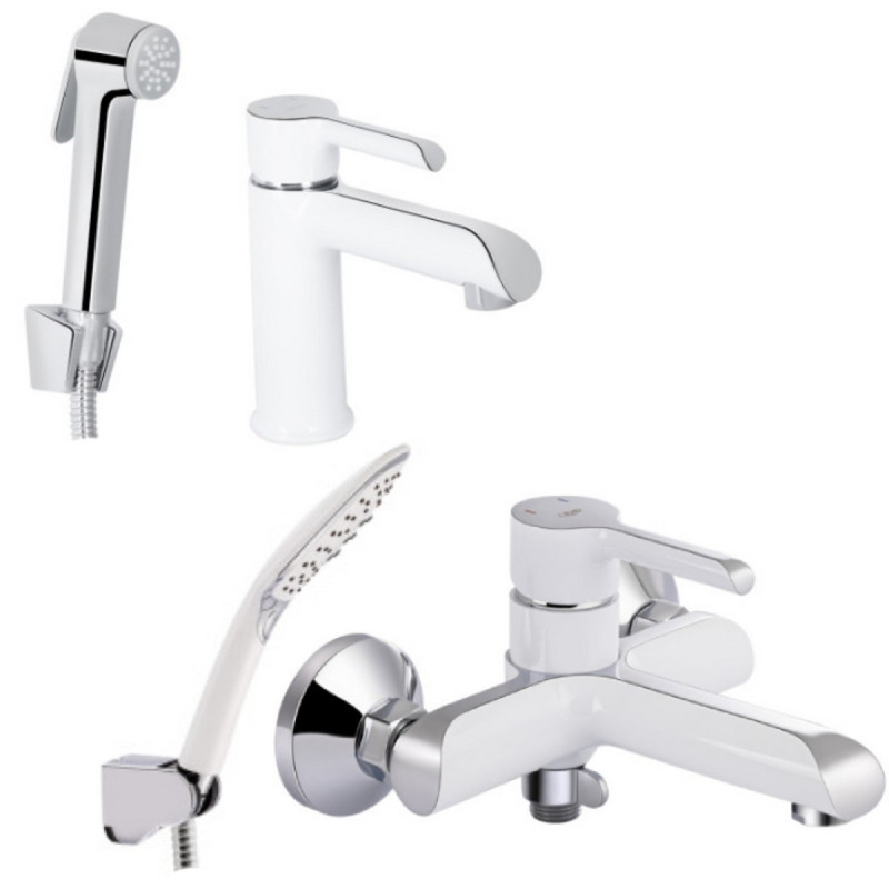 Набор 2 в 1 Qtap Grand QTGRA272CRW45671 Chrome/White + Qtap Grand QTGRAWCR006 Chrome/White