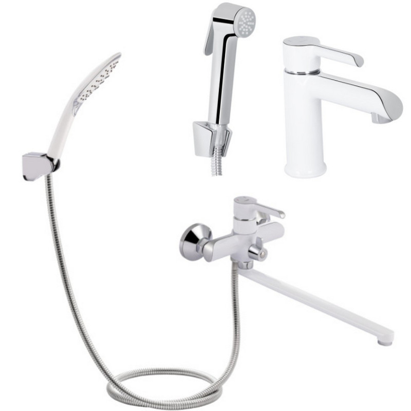 Набор 2 в 1 Qtap Grand QTGRA272CRW45671 Chrome/White + Qtap Grand QTGRAWCR005 Chrome/White
