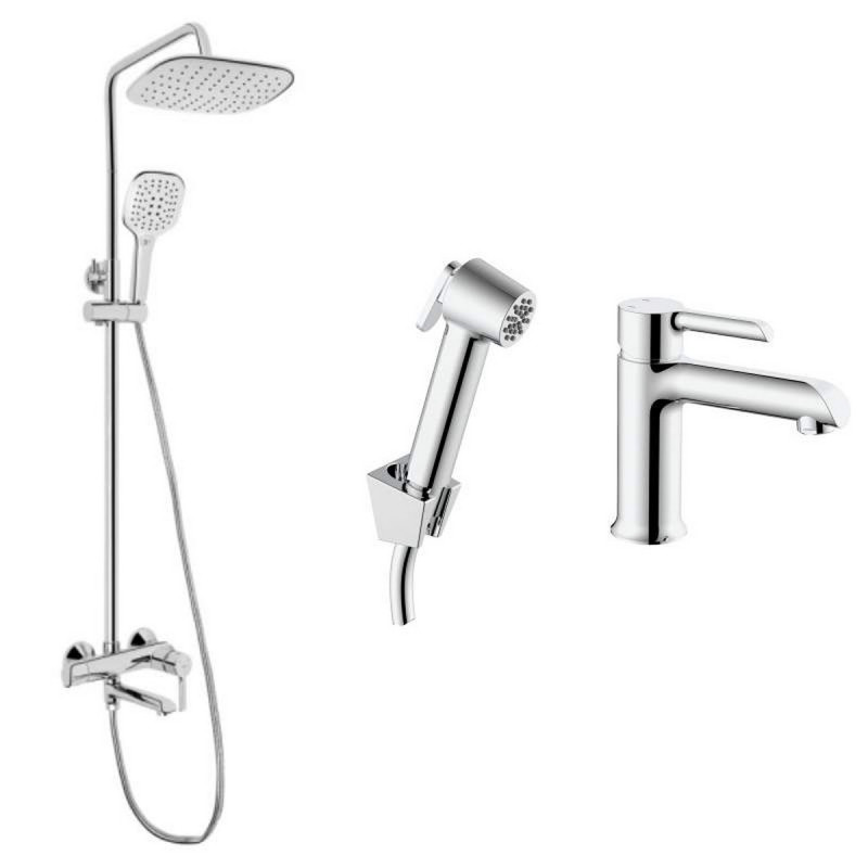 Набор 2 в 1 Qtap Grand QTGRA272CRM45670 Chrome + Qtap Grand QTGRACRM1004 Chrome