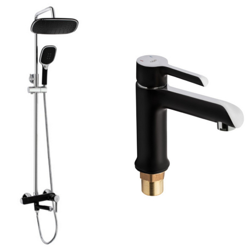 Набір 2 в 1 Qtap Grand QTGRABCR001F Black Matt + Qtap Grand QTGRABCR1004 Chrome/Black