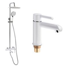 Набір 2 в 1 Qtap Grand QTGRAWCR001F White + Qtap Grand QTGRAWCR1004 Chrome/White