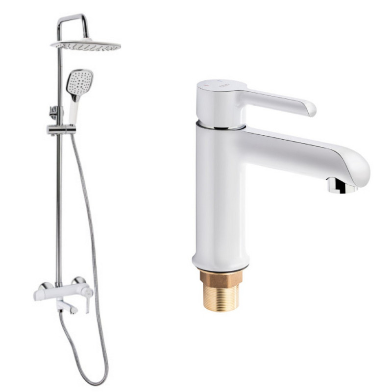 Набор 2 в 1 Qtap Grand QTGRAWCR001F White + Qtap Grand QTGRAWCR1004 Chrome/White