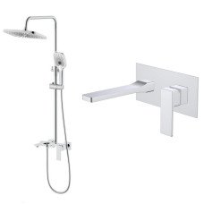 Набір 2 в 1 Qtap Gemini QTGEM273CRM45693 Chrome + Qtap Gemini QTGEM111CRM45685 Chrome