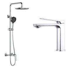 Набір 2 в 1 Qtap Slavonice QTSLV1042103C Chrome + Qtap Slavonice QTSLA110CRM45912 Chrome