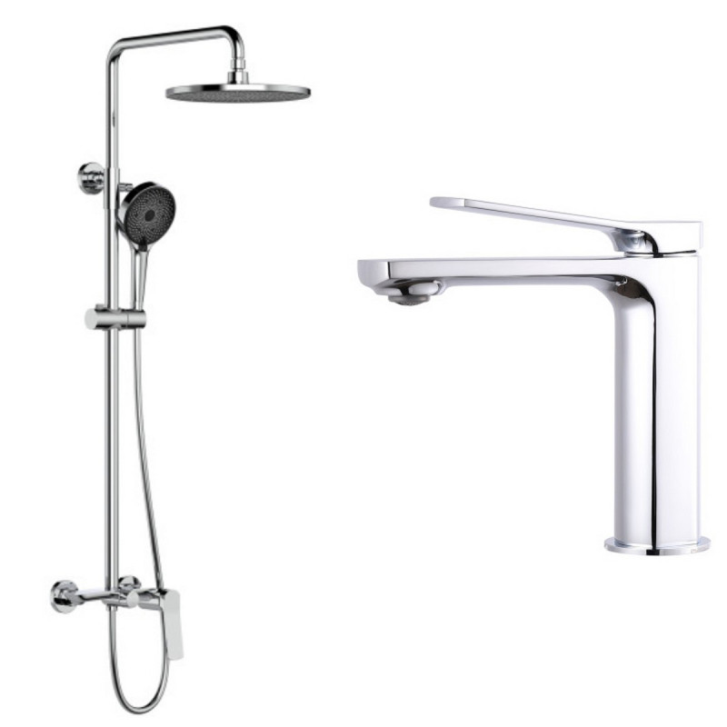 Набір 2 в 1 Qtap Slavonice QTSLV1042103C Chrome + Qtap Slavonice QTSLA110CRM45912 Chrome