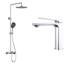Набір 2 в 1 Qtap Slavonice QTSLV1042103C Chrome + Qtap Slavonice QTSLA111CRM45904 Chrome