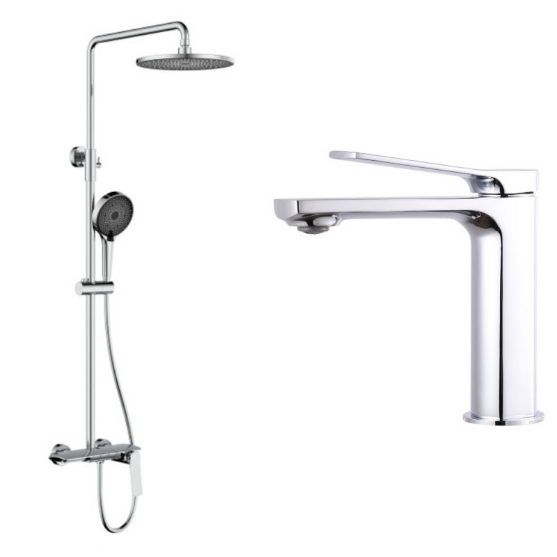 Набор 2 в 1 Qtap Slavonice QTSLV1042103C Chrome + Qtap Slavonice QTSLA111CRM45904 Chrome