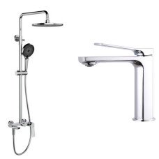 Набір 2 в 1 Qtap Slavonice QTSLV1042103C Chrome + Qtap Slavonice QTSLA111CRM45909 Chrome