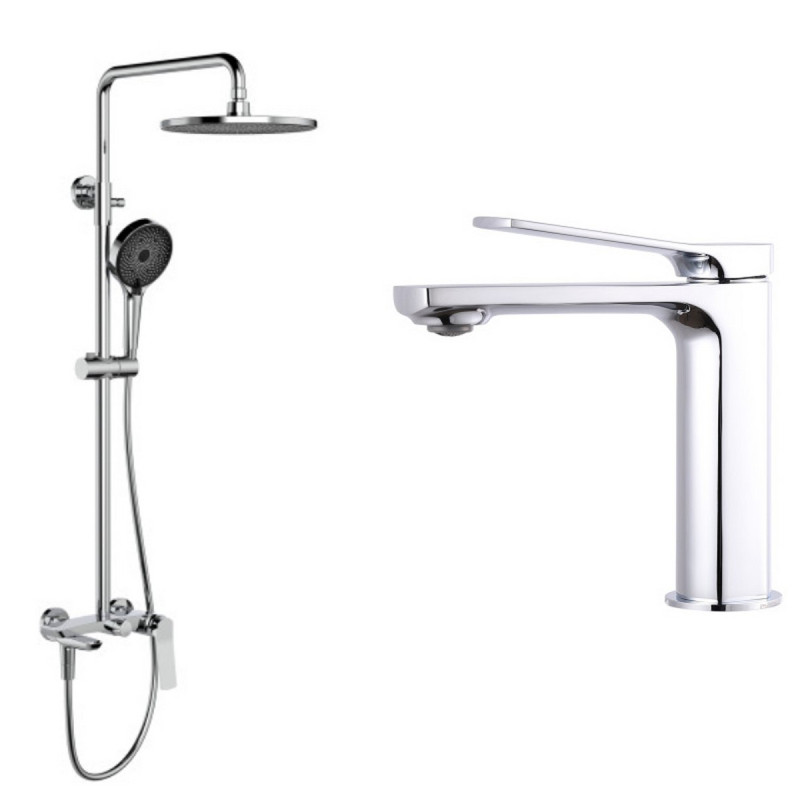 Набор 2 в 1 Qtap Slavonice QTSLV1042103C Chrome + Qtap Slavonice QTSLA111CRM45909 Chrome