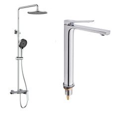 Набор 2 в 1 Qtap Slavonice QTSLV10H42103C Chrome + Qtap Slavonice QTSLA111CRM45904 Chrome