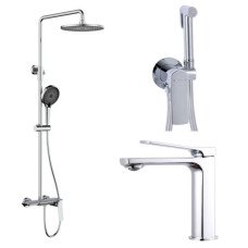 Набор 3 в 1 Qtap Slavonice QTSLV1042103C Chrome + Qtap Slavonice QTSLA111CRM45904 Chrome + Qtap Slavonice QTSLA262CRM45915 Chrome