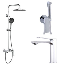 Набор 3 в 1 Qtap Slavonice QTSLV1042103C Chrome + Qtap Slavonice QTSLA111CRM45909 Chrome + Qtap Slavonice QTSLA262CRM45915 Chrome