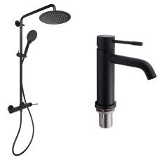 Набор 2 в 1 Qtap Scorpio QTSCOR1050105B Black Matt + Qtap Scorpio QTSCO51105OGB Black Matt