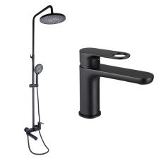 Набір 2 в 1 Qtap Jay QTJAY270BLM45545 Black Matt + Qtap Jay QTJAY111BLM45549 Black Matt