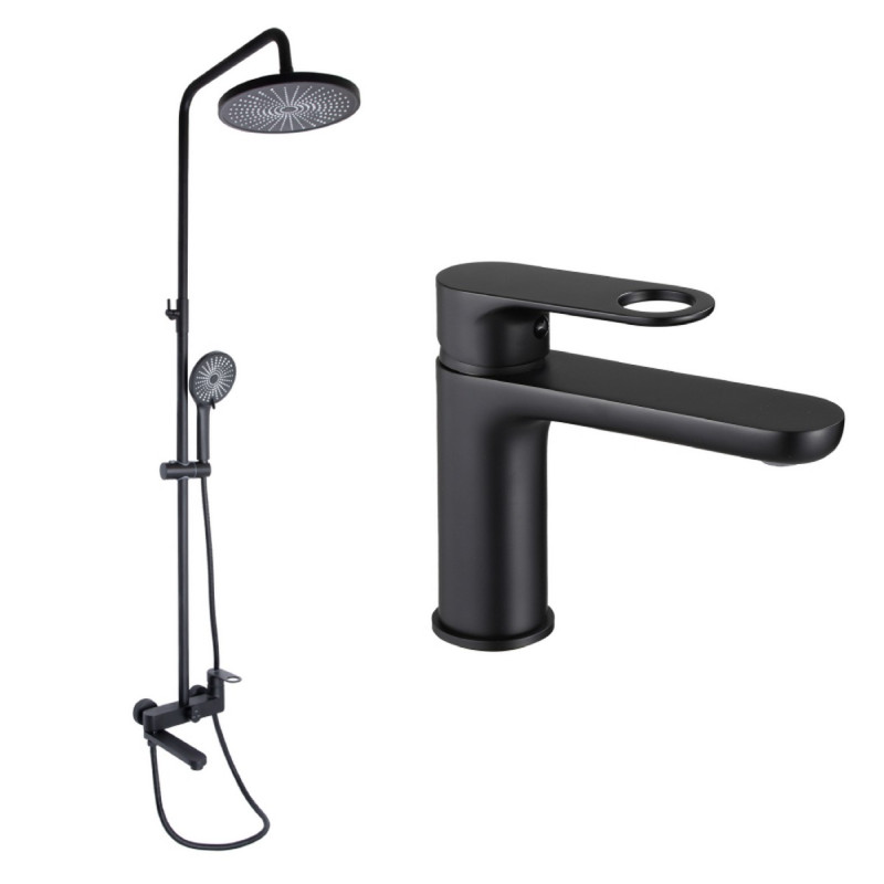 Набор 2 в 1 Qtap Jay QTJAY270BLM45545 Black Matt + Qtap Jay QTJAY111BLM45549 Black Matt
