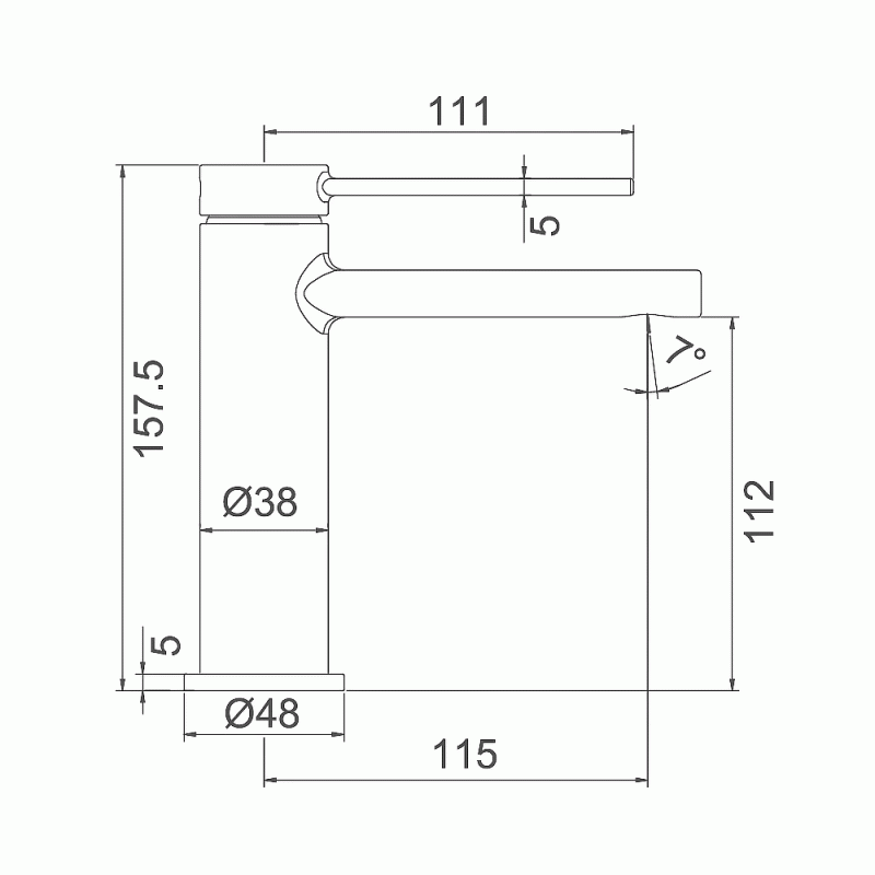 Змішувач для раковини FRAP F1067 хром