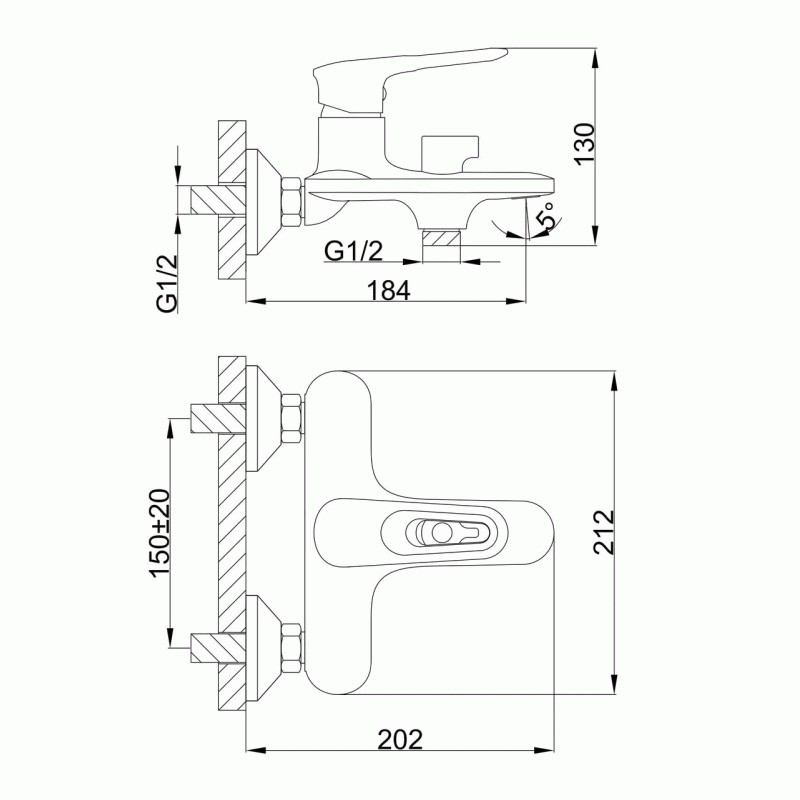 Смеситель для ванны Frap F3249, белый/хром