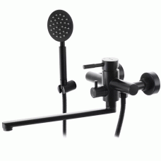 Смеситель для ванны WEZER EKO7A-01-BLACK, нержавеющая сталь, черный