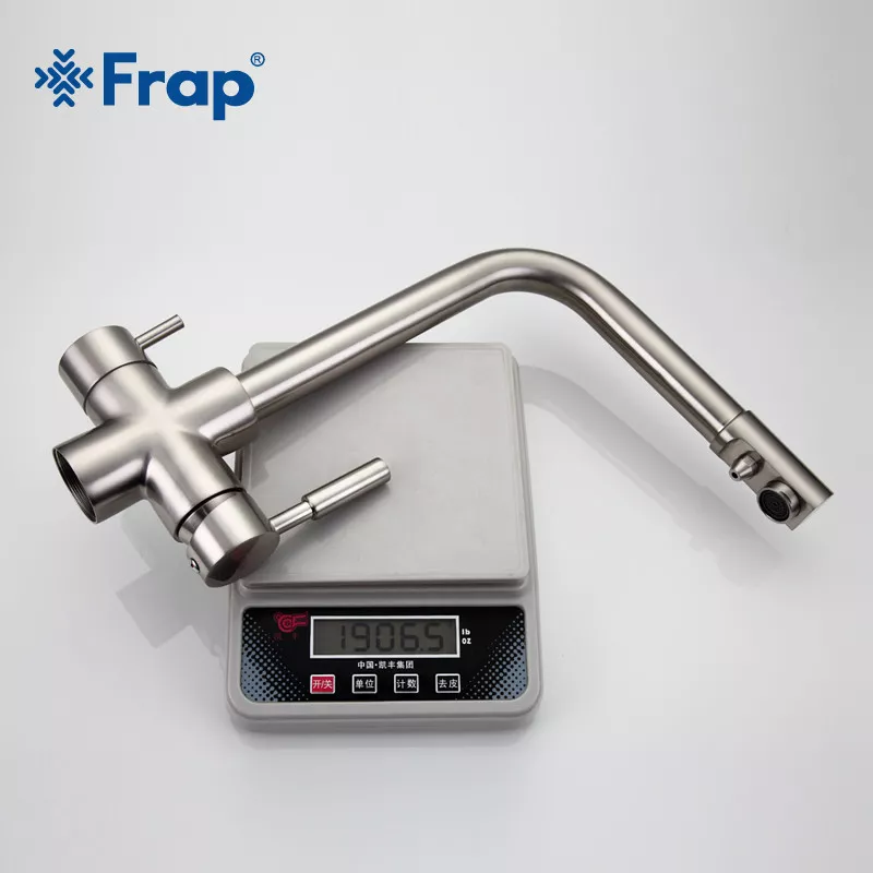Смеситель для кухни Frap F4352-5 на две воды, сатин