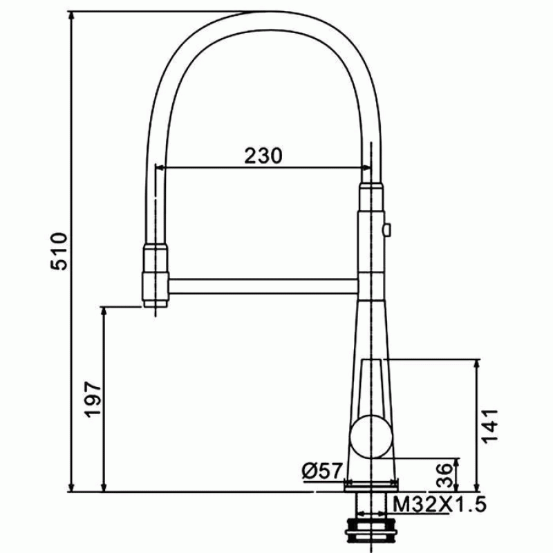 Смеситель с гибким изливом для кухни GAPPO G4398-15, 2 режима, черный/хром