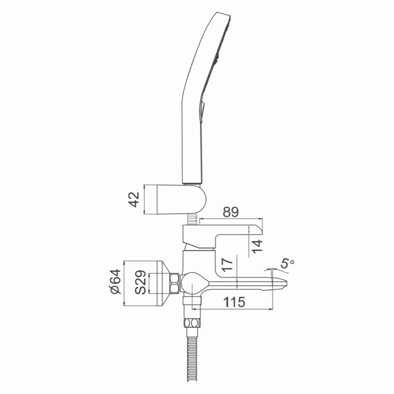 Смеситель для ванны GAPPO G3203-8, белый/хром
