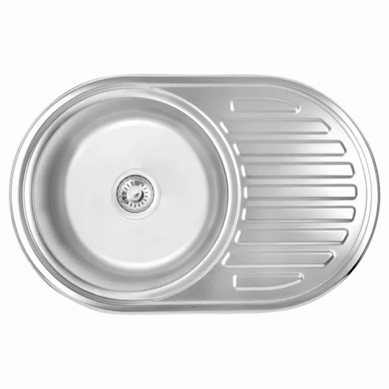 Кухонная мойка WEZER 7750(06) Satin 770x500x160 мм + сифон