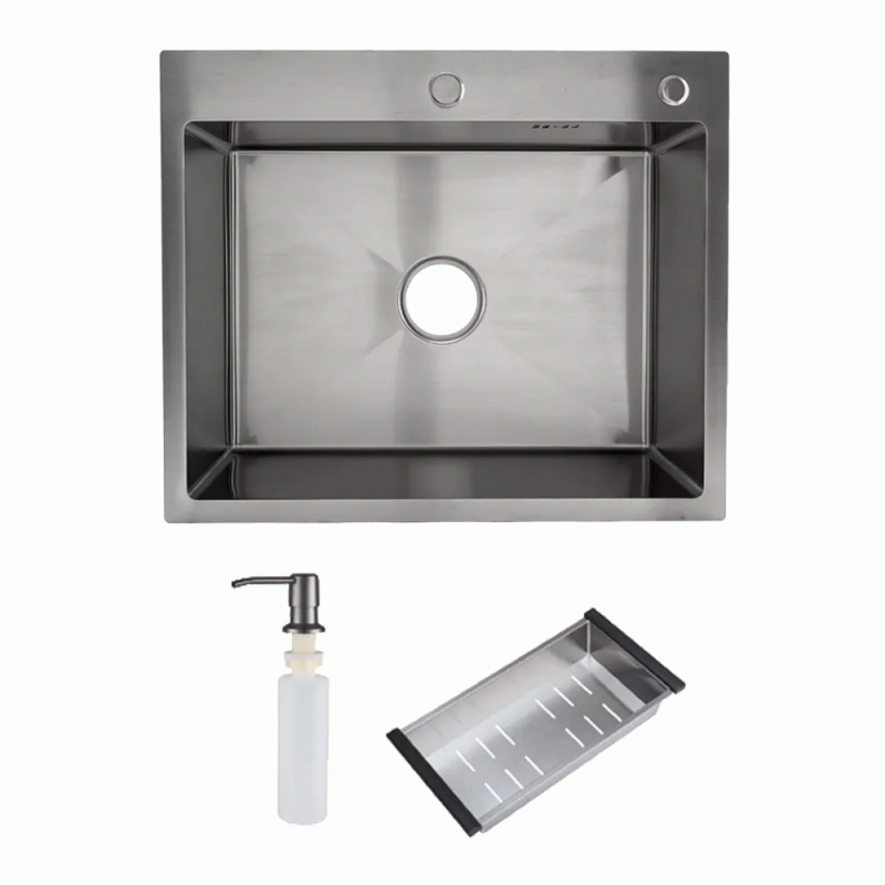 Мойка для кухни ITAL 600x500x215мм (3.0/0.8мм) ID 6050-G PVD Grey