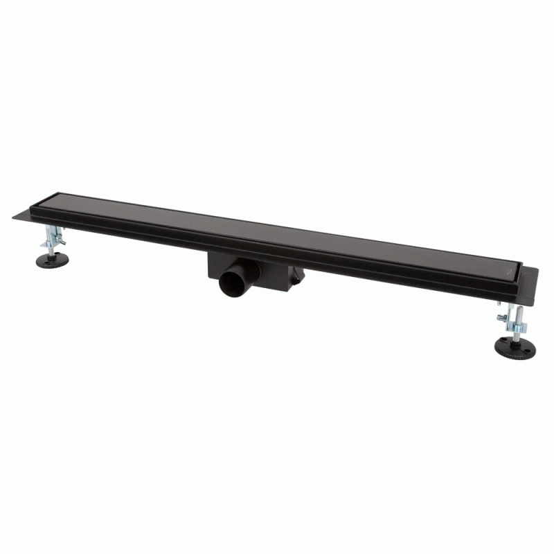  Трап для душа IT02-FT24/700, 700 мм, закаленное стекло, Black Glossy ITAL IT02-FT24/700BG