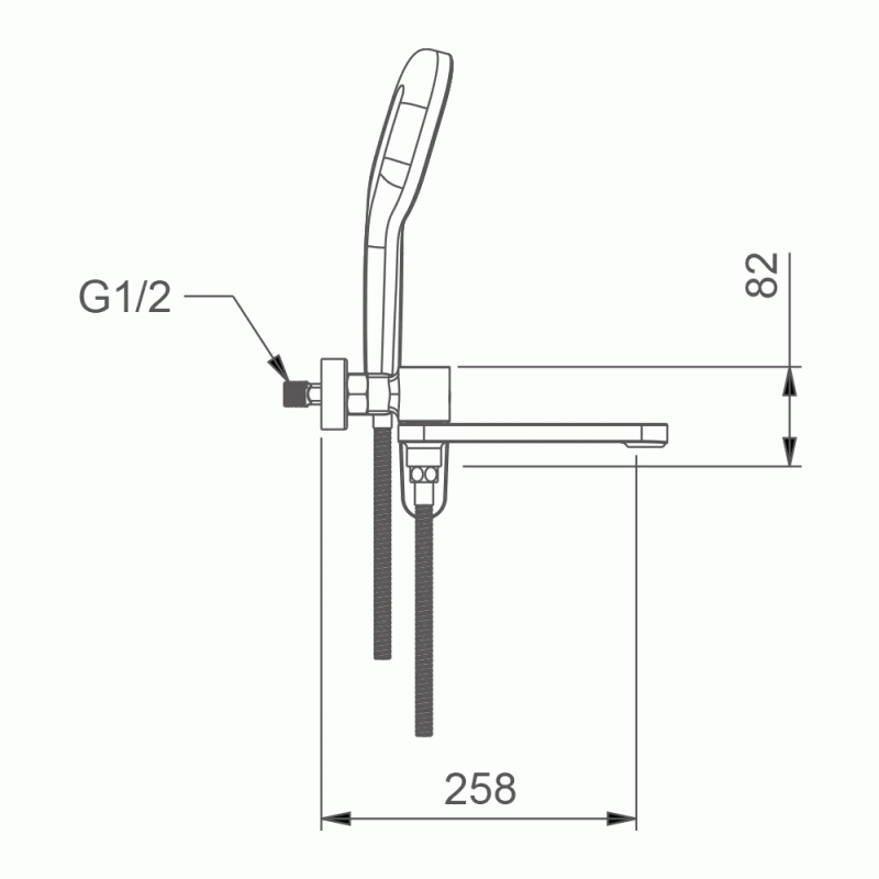 Смеситель для ванны Gappo G3210-9 вооруженная сталь