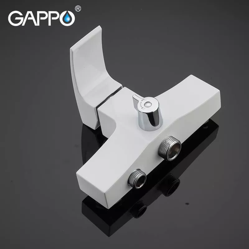 Змішувач для ванни GAPPO G2207-7, білий/хром