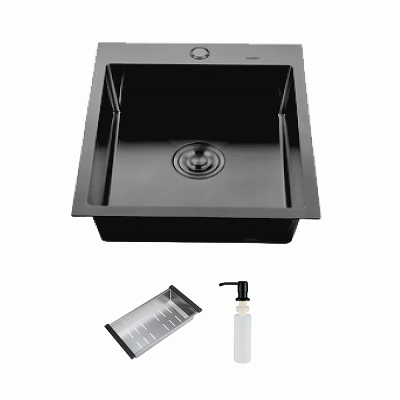 Мойка для кухни ITAL 500x500x215мм (3.0/0.8мм) ID 5050-B PVD Black