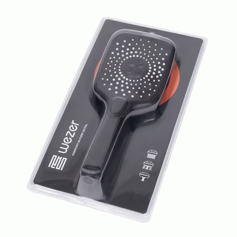 Ручной душ WEZER WKY-37 Black, 3-режимы