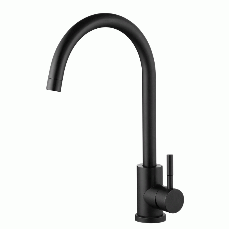 Змішувач для кухні WEZER EKO4A-01-BLACK чорного кольору