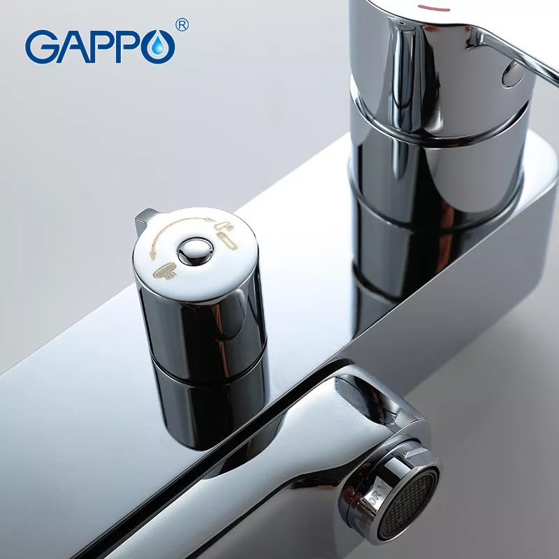 Душова система GAPPO G2402, вилив - перемикач на лійку, хром