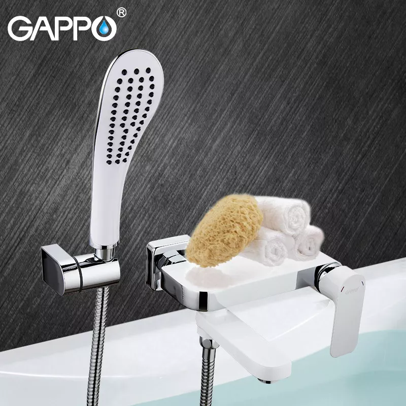 Смеситель для ванны GAPPO G3248, белый/хром