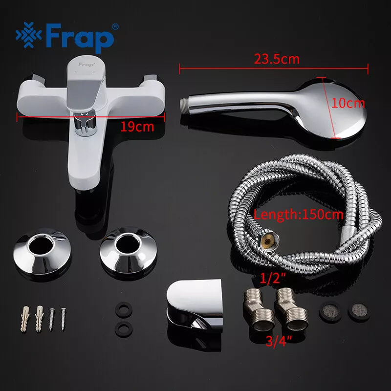 Смеситель для ванны Frap F3245, белый/хром