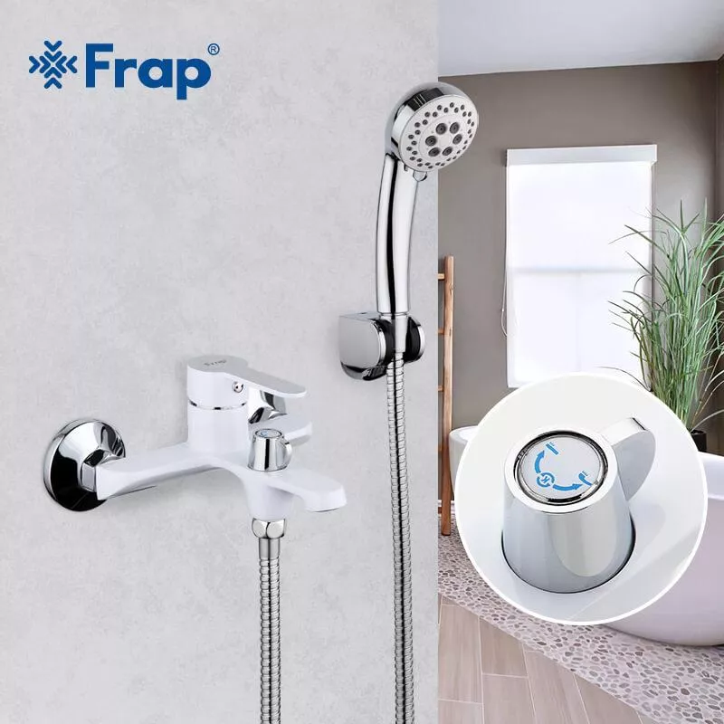 Смеситель для ванны Frap F3241, белый/хром