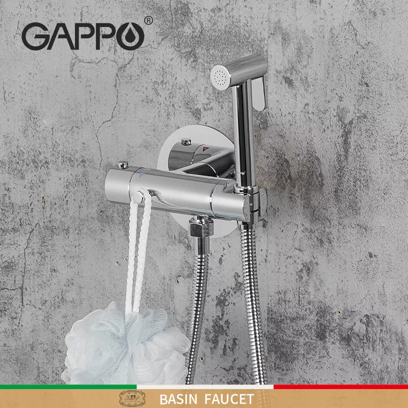 Гигиенический душ GAPPO G7290 с термостатом и крючком, хром.
