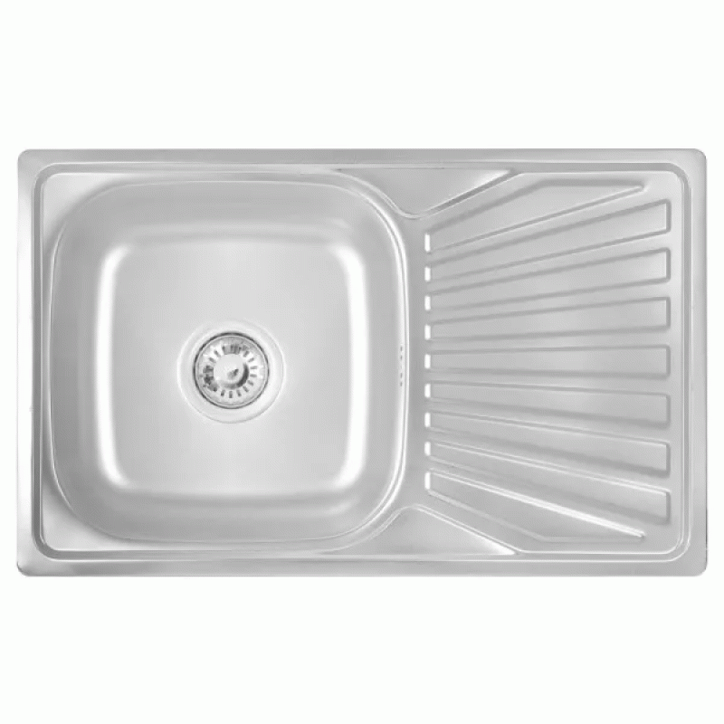 Кухонная мойка WEZER 7848(08) Satin 780x480x180 мм + сифон