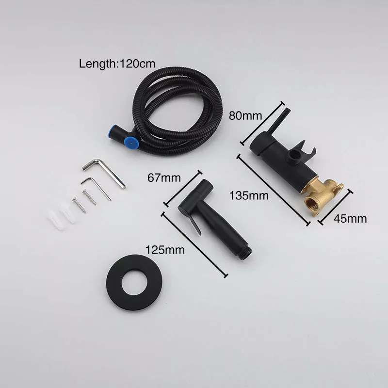 Гигиенический душ WEZER EKO9В-01-BLACK нержавеющая сталь, черный