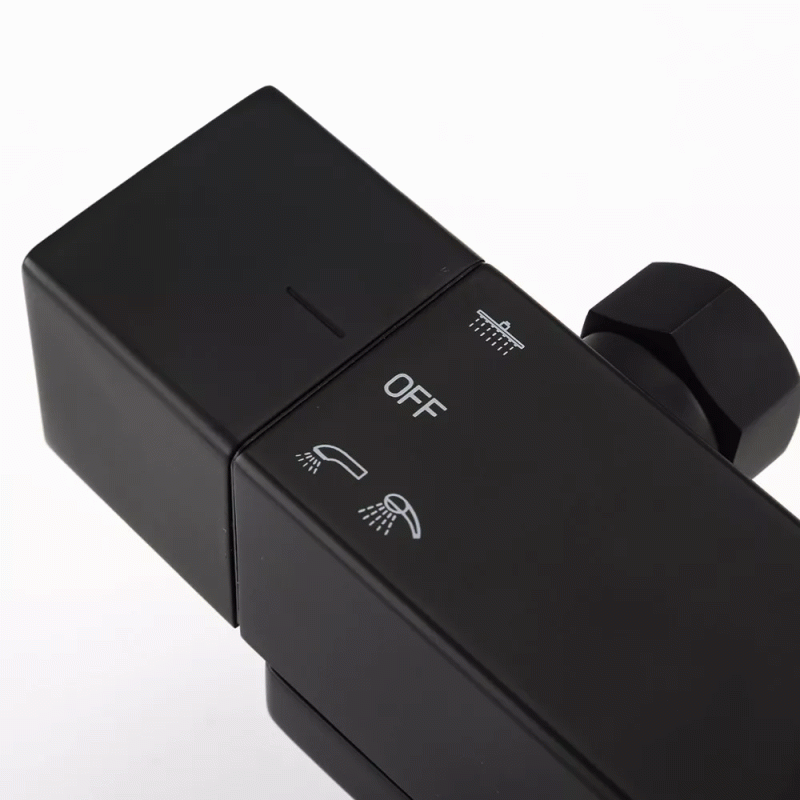 Душевая система GAPPO G2417-60 термостат, излив - переключатель на лейку, черный