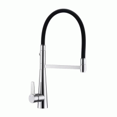 Смеситель с гибким изливом для кухни GAPPO G4398-15, 2 режима, черный/хром