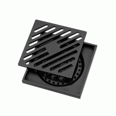 Трап вертикальный GAPPO G81050-6, латунь, 100х100 мм, черный